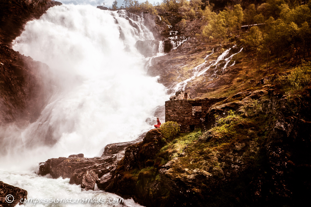 Flåm, Norway and the train that takes you through the mountains and waterfalls